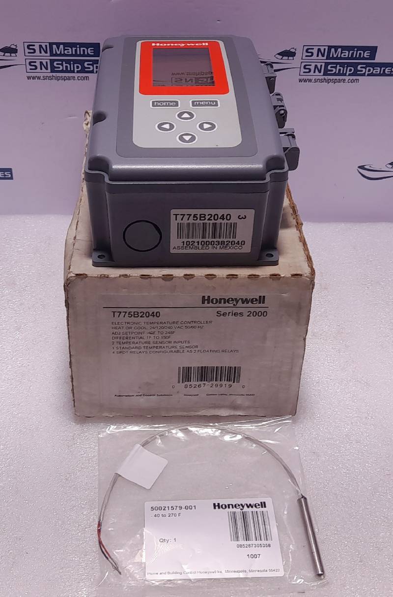 Honeywell T775B2040 Electronic Temperature Controller With50021579-001 Sensor