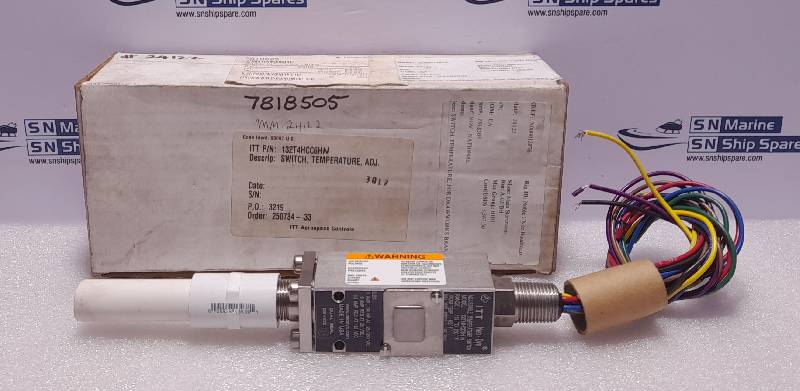 ITT New Dyn 132T4HCC6HN Adjustable Temperature Switch NOV 7818505 Range 115 To 230 F