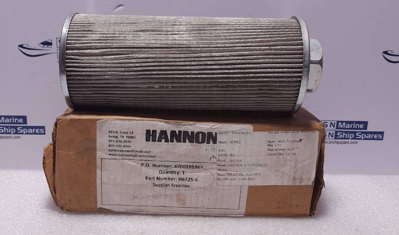 Hannon Hydraulics H6725-6 Suction Strainer H67256