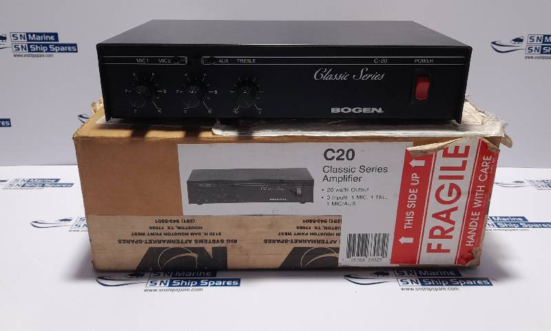 Bogen C20 Classic Series Amplifier Out 20W 3 Input 1Mic, 1Tel, 1Mic/Aux 7800722 Amplifier