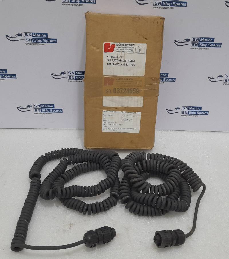 Federal Signal K1751234A-10 Extension Cable Headset Curly 10M E1-HDS And E2-HDS