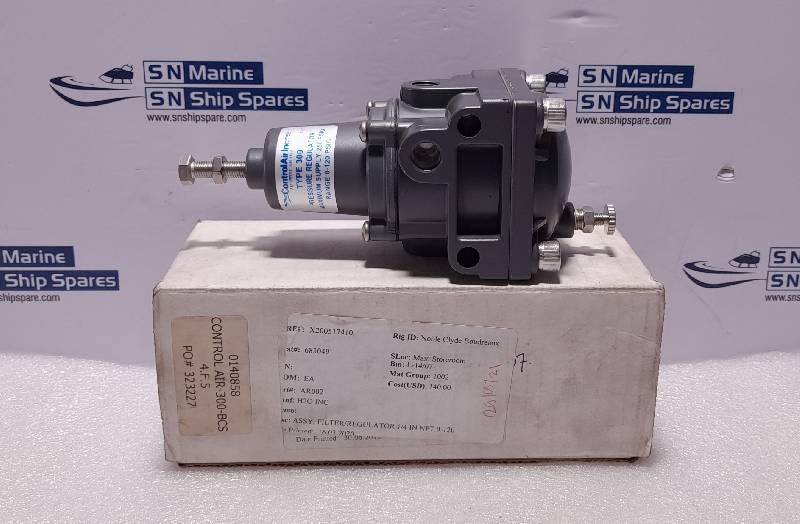 Control Air 300-BCS Filter Regulator 300 Pressure Regulator Max Supply 250 PSIG ¼” NPT