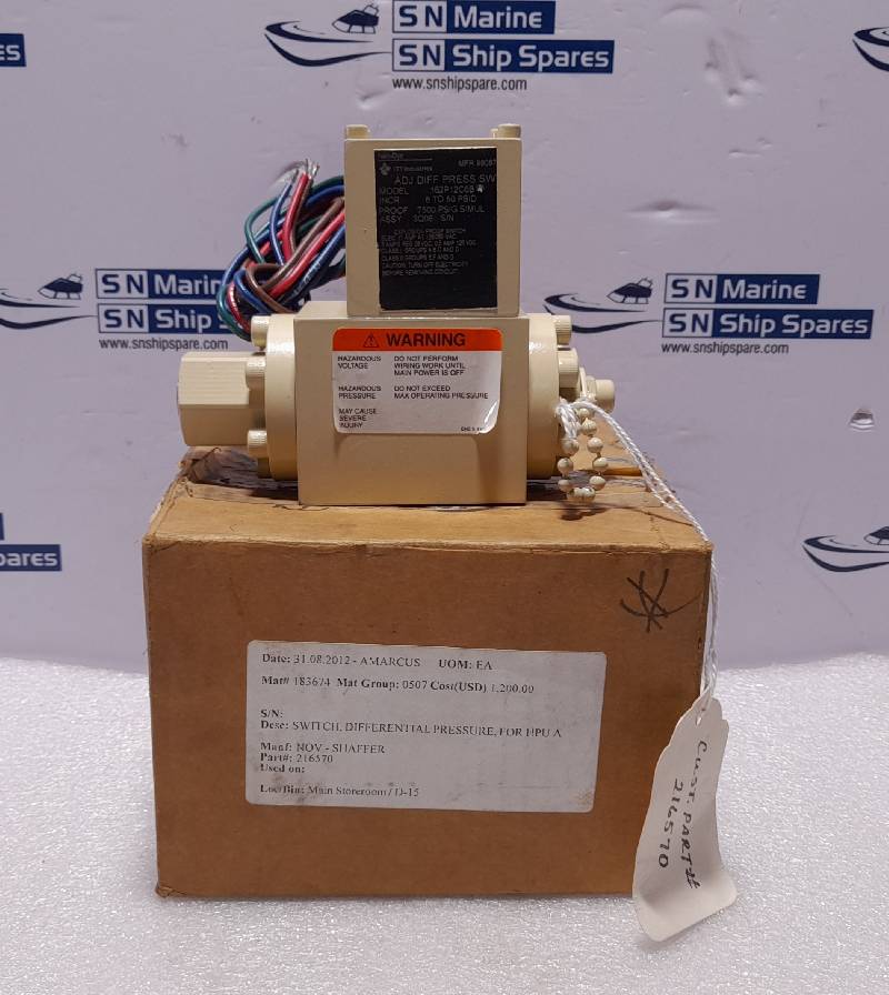 ITT Neo Dyn 162P12C6BA Adjustable Differential Pressure Switch INCR 6 To 50 PSID