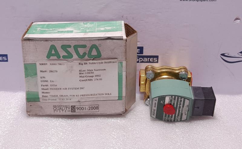 Asco SC8210G002 Solenoid Valve MP-C-086 Coil 238212-032 120V60Hz 110V50Hz