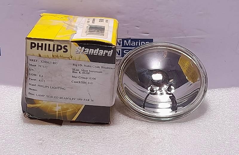 Philips 4515 Incandescent 6.4V 30W Sealed Beam Lamp