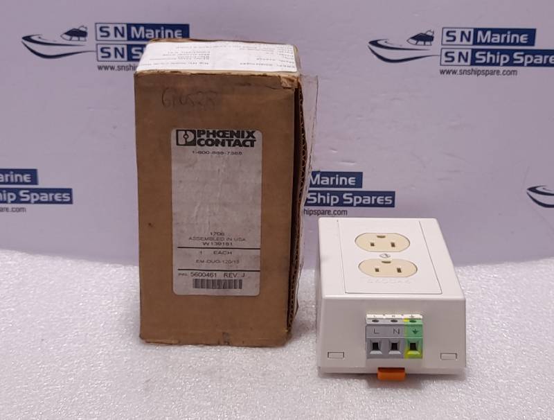 Phoenix Contact 5600461 Rev J Socket 125VAC 15A Max EM-DUO 120/15 Outlet