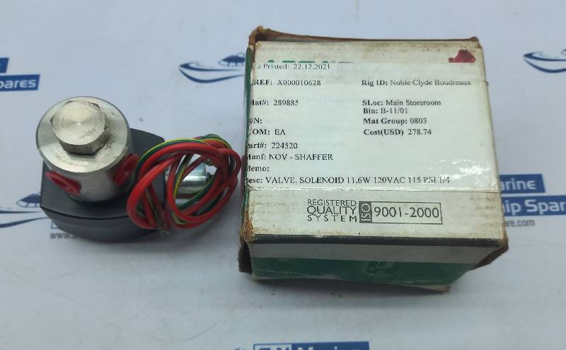 Asco EF8320G202 Solenoid Valve 11.6W 120Vac 115Psi PSI 1/4 Nov-Shaffer 224520