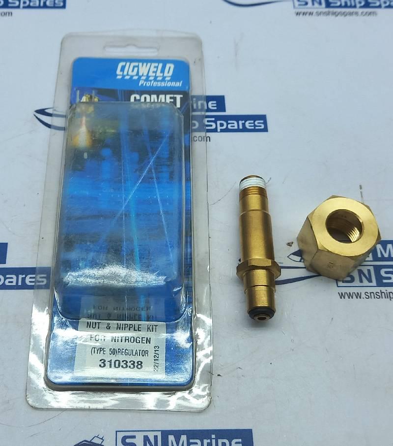 Cigweld 310338 Nut & Nipple Kit For Nitrogen Type 50 Regulator