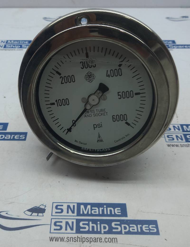 McDaniel AB00803 Liquid Filled Pressure Gauge 0-6000Psi Nov-Varco 4005019