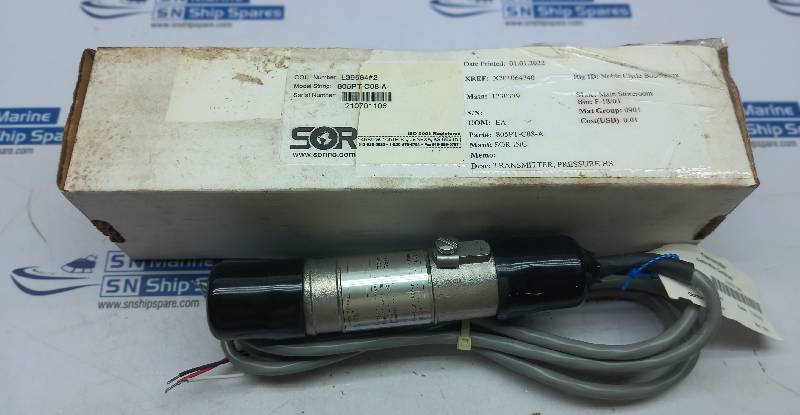 SOR 805PT-C08-A Pressure Transmitter 0-5000Psi 4-20Ma