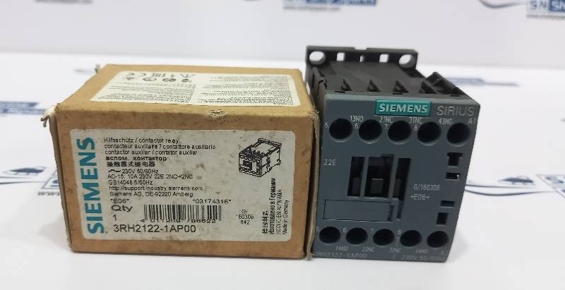 Siemens 3RH2122-1AP00 Contactor Relay 2NO+2NC 230V 50/60Hz AC-15 10A 230V