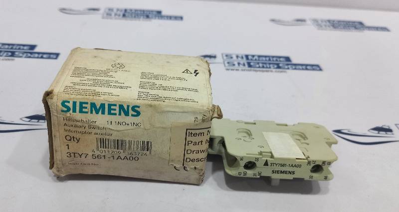 Siemens 3TY7 561-1AA00 Auxiliary Switch 11 1NO+1NC