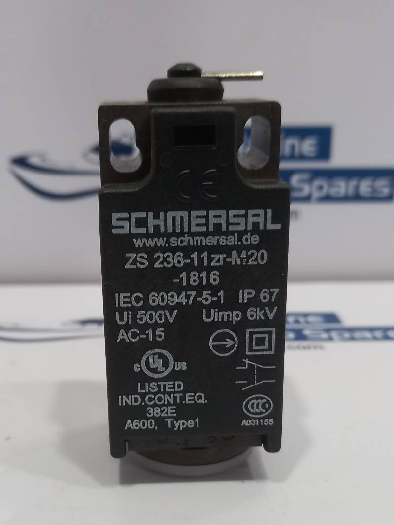 Schmersal ZS 236-11zr-M20 Limit Switch Typ:1 AC-15 Ui 500V 6Kv A600