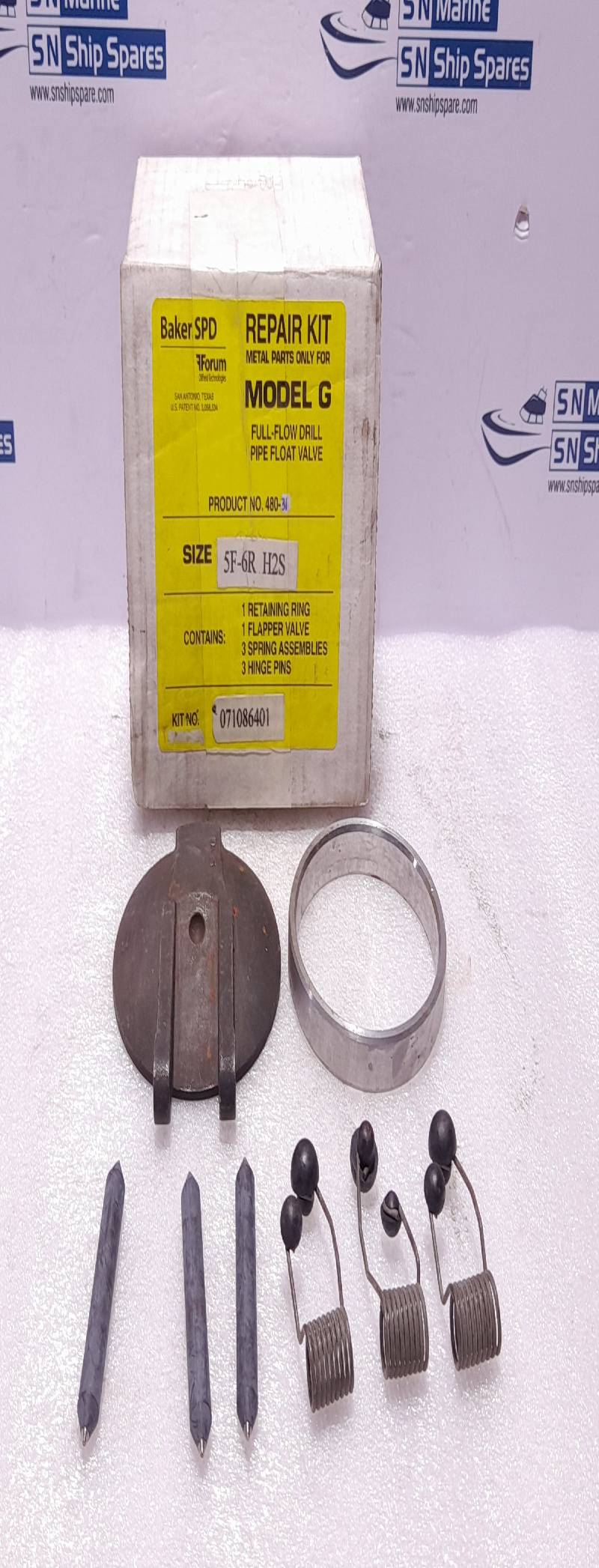 Baker SPD 071086401 Repair Kit Metal Parts Only For Model G Size: 5F-6R H2S