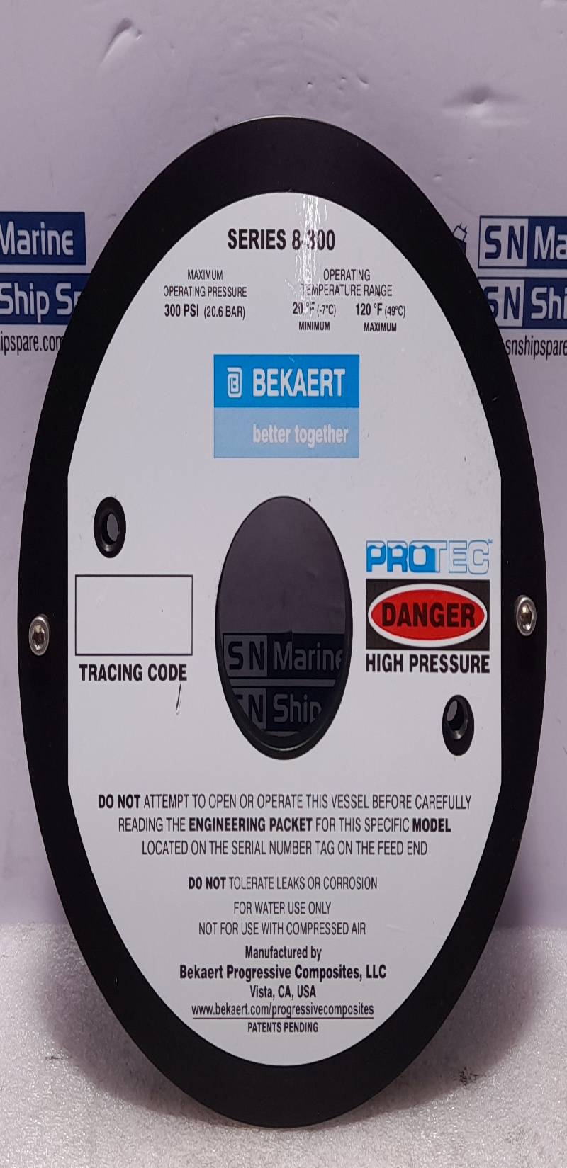 Bekaert Series 8-300 World Water Systems 4080028DXXVCC Bearing Sealing Plate Assembly