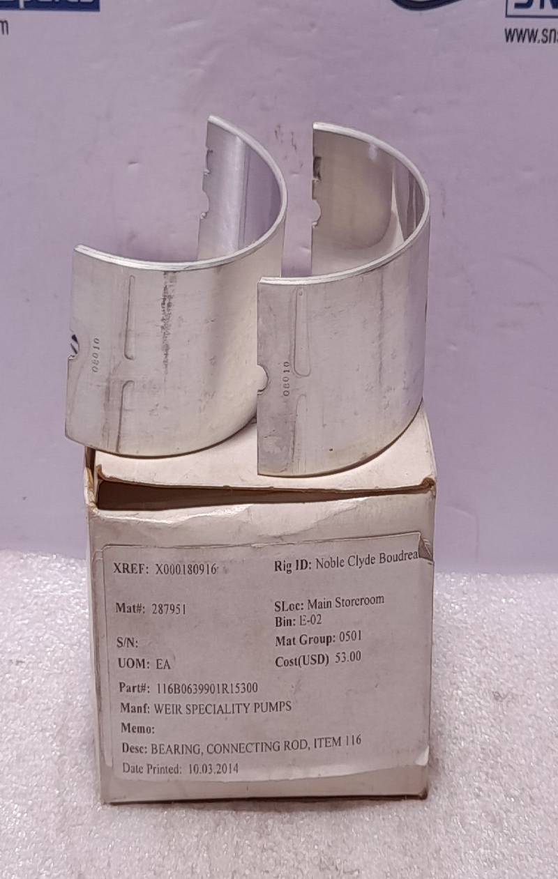 Weir 116B0639901R15300 Bearing Connecting Rod