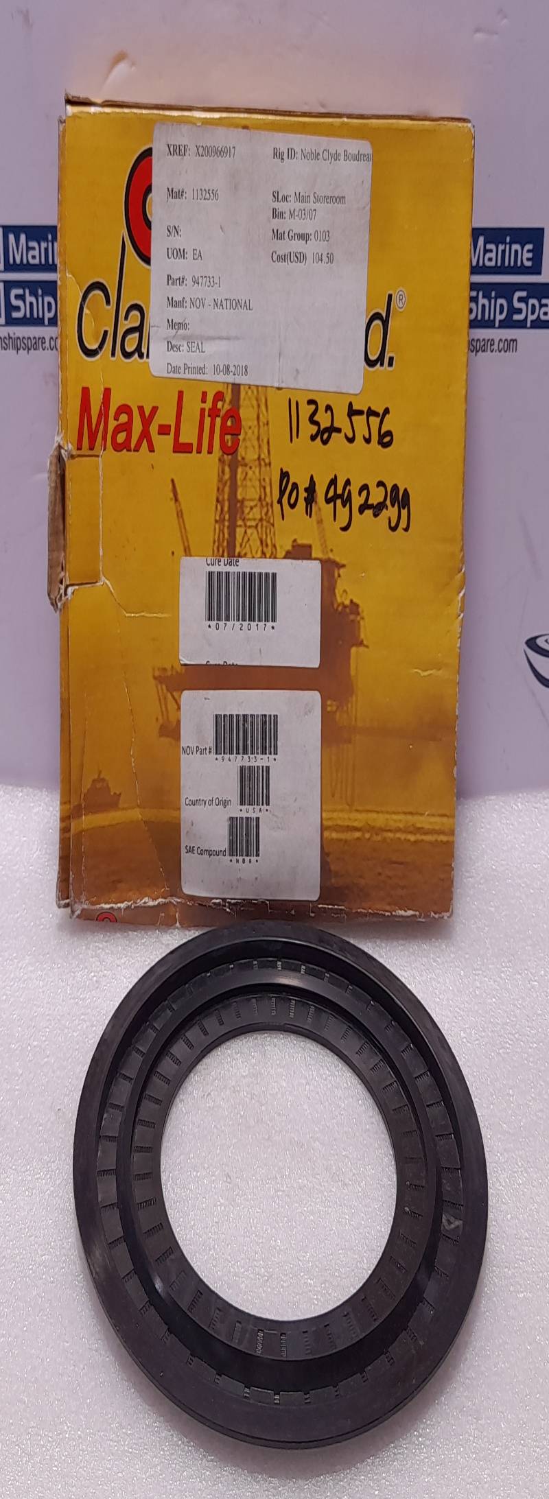Clark Seal CL-752-759 Seal NOV 947733-1 CL752759 9477331