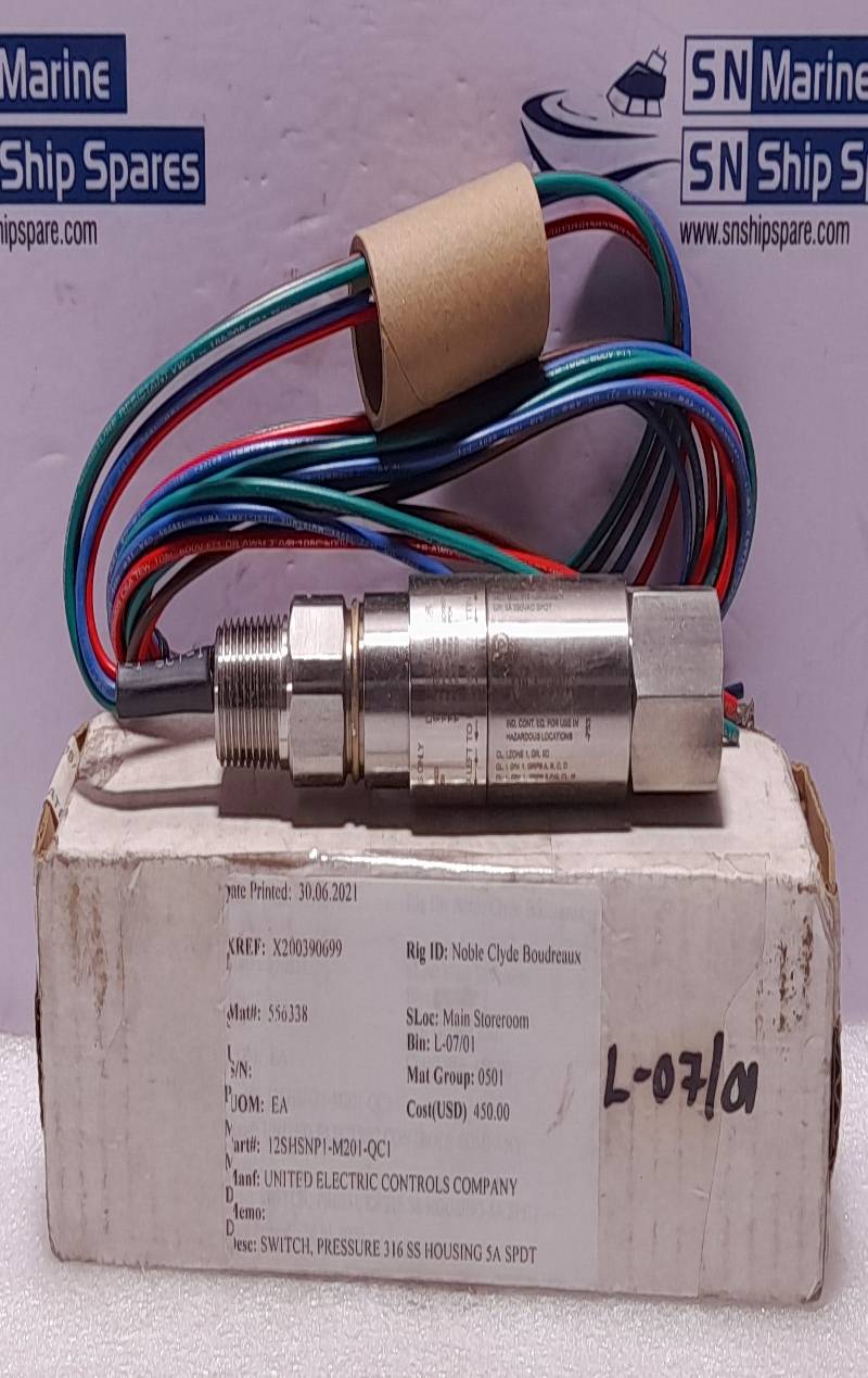 United Electric 12SHSNP1 M201 QC1 Pressure Switch Dual Seal 12 Series 12SHSNP1