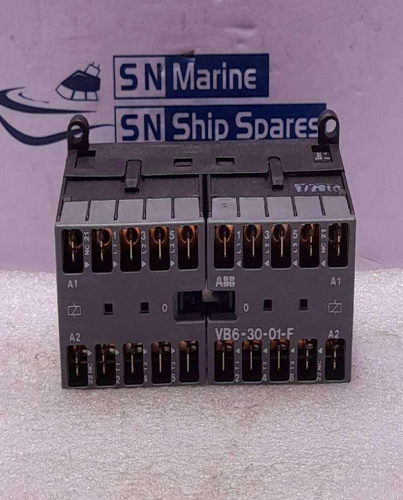 ABB VB6-30-01-F Contactor 24V 40-450Hz 12A 300VAC 3Ph 3P Lang 30705-03