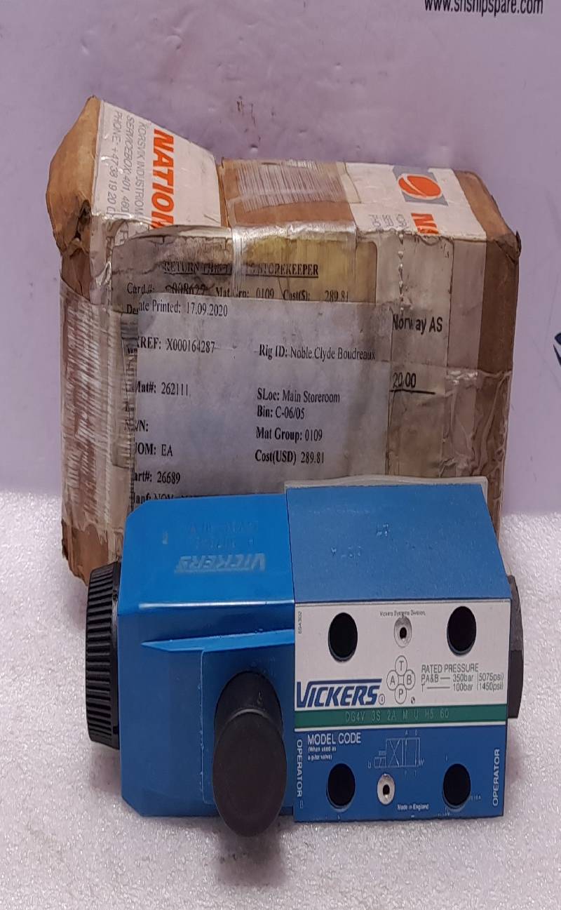 Vickers DG4V 3S 2A M U H5 60 Solenoid Valve H 507848 Coil 24VDC 30W