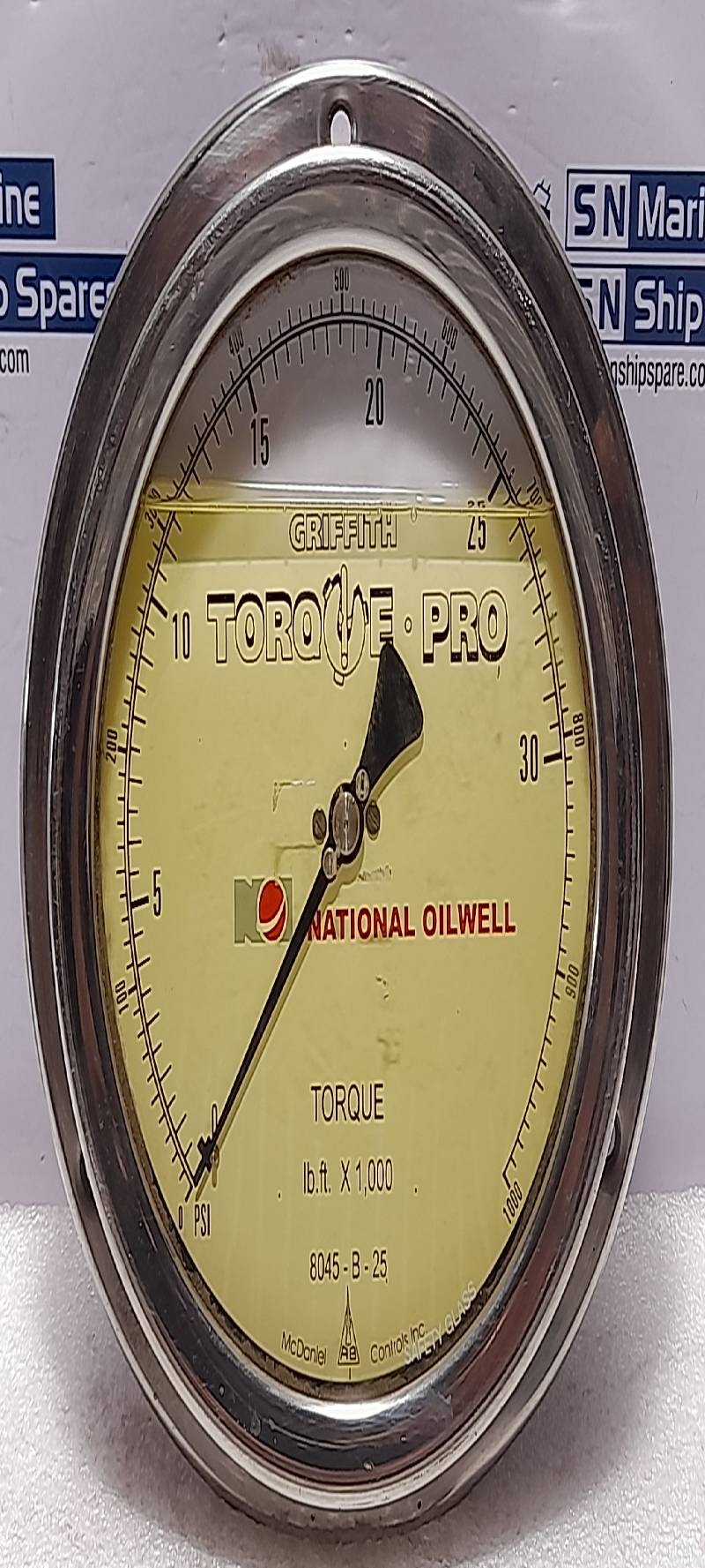 McDaniel National Oilwell 8045-B-25 Griffith Torque Pro 0-1000 PSI 0-30 Torque