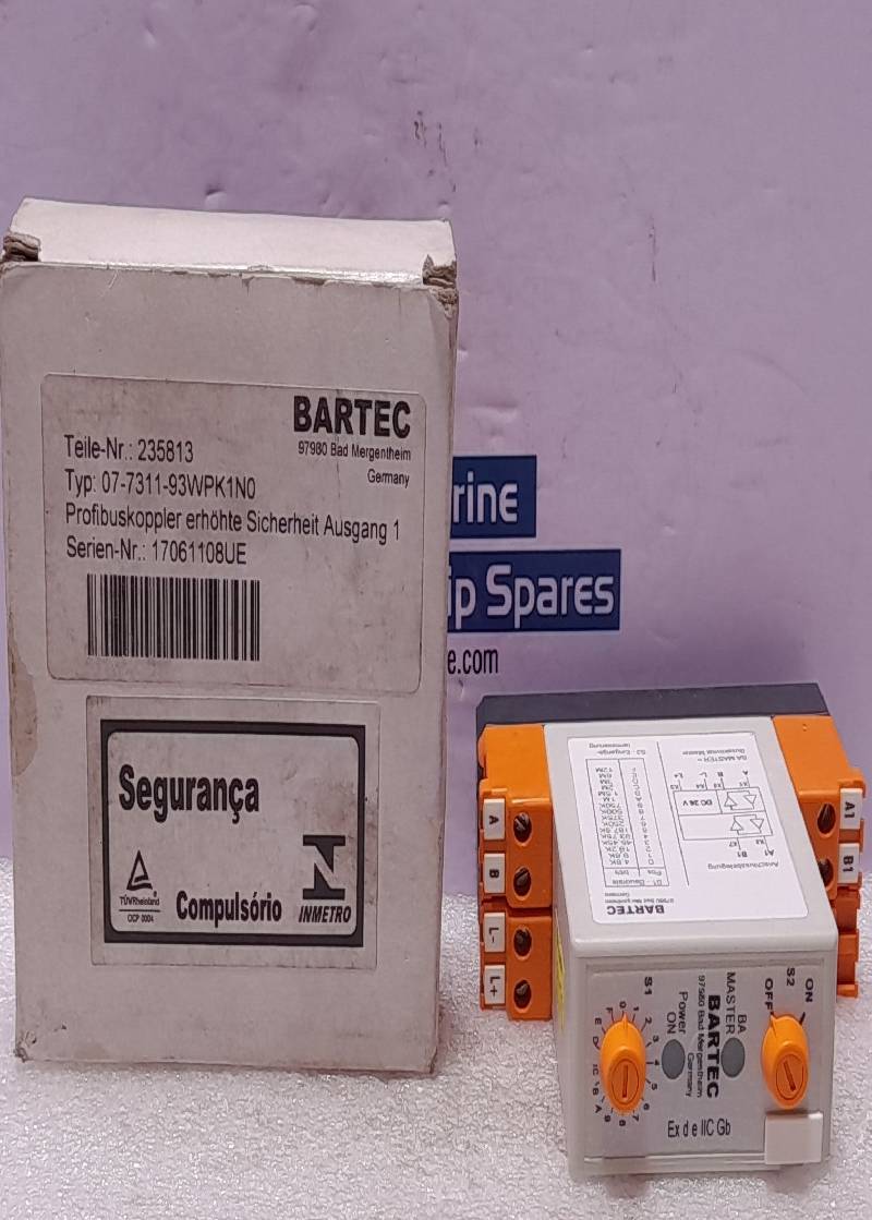 Bartec 07-7311-93WPL1N0 RS485 Profibus Koppler NOV 30180836-1 Profibus DP Coupler
