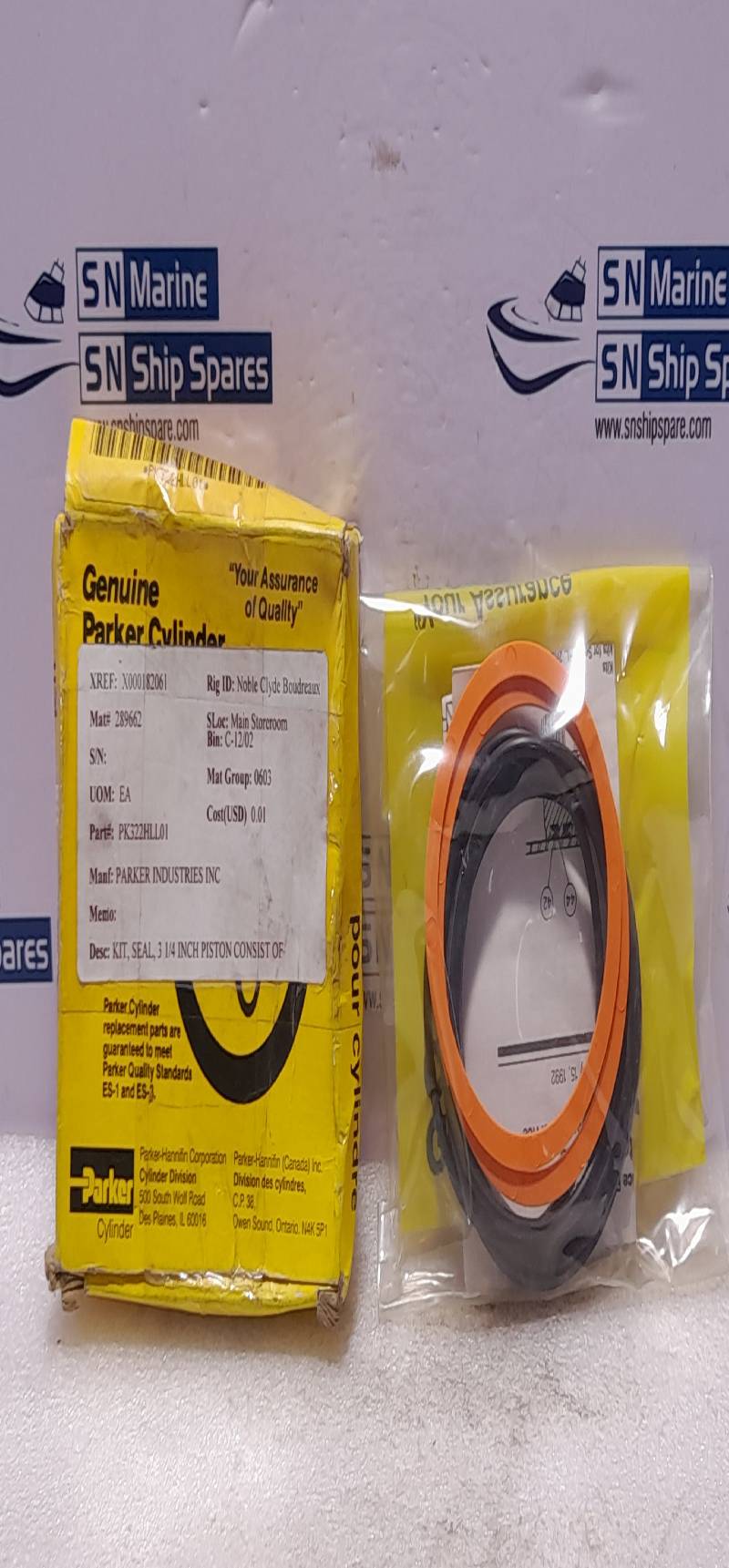 Parker PK322HLL01 3 ¼” Bunan Piston Seal Kit