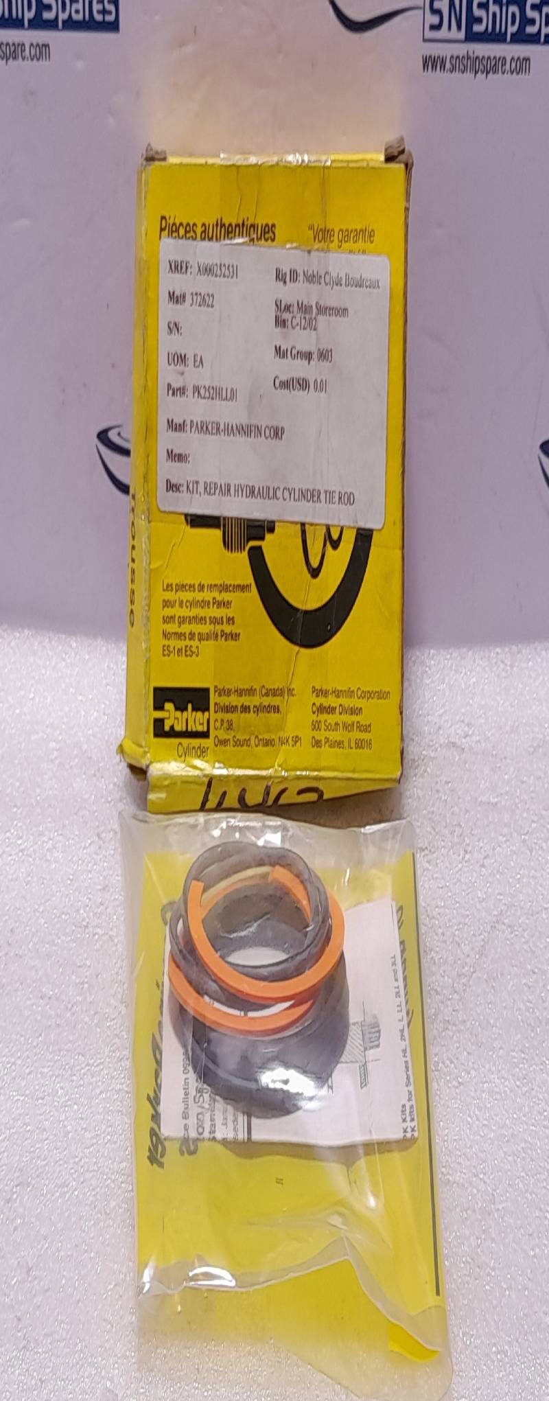 Parker PK252HLL01 2 ½” Bunan Piston Seal Kit