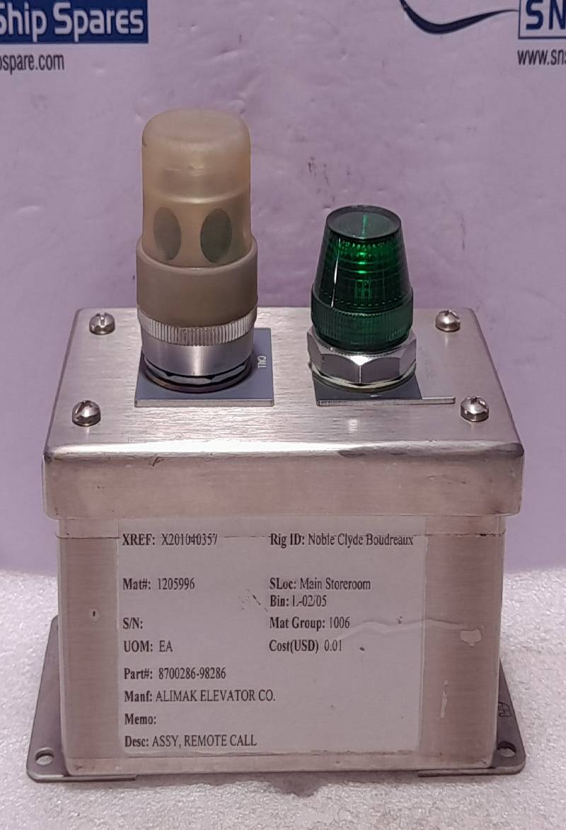 Alimak Elevator 8700286-98286 Remote Call Assembly 870028698286