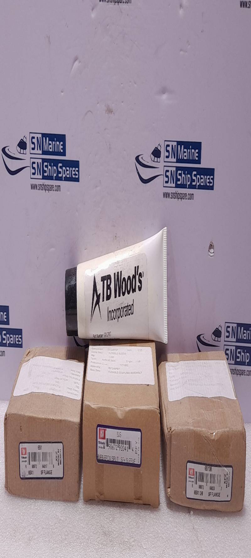 TB Woods 6JS SF+ Sleeve With 6S1 6SX1 Flange & 6S138 6SX1 3/8 Flange