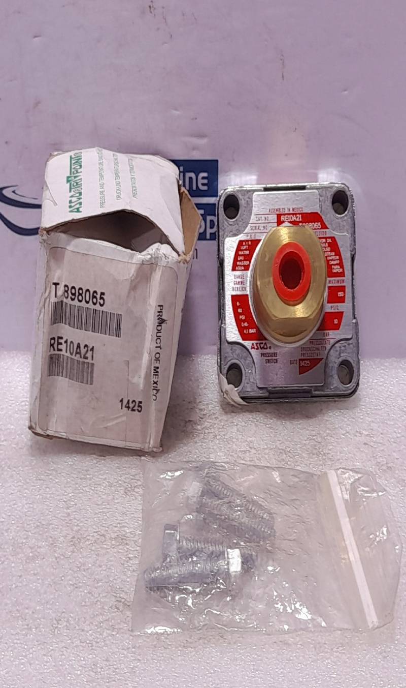 Asco RE10A21 Pressure Switch Max 150 PSIG 10 Bar Range 0-60 PSI 0.41-4.1 Bar