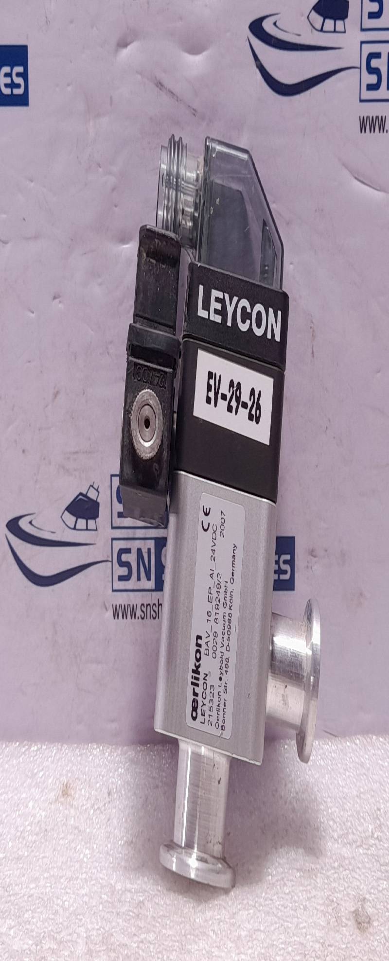 Oerlikon Leybold Leycon BAV_16_EP_AI_24VDC High Vacuum Angle Valve 215323