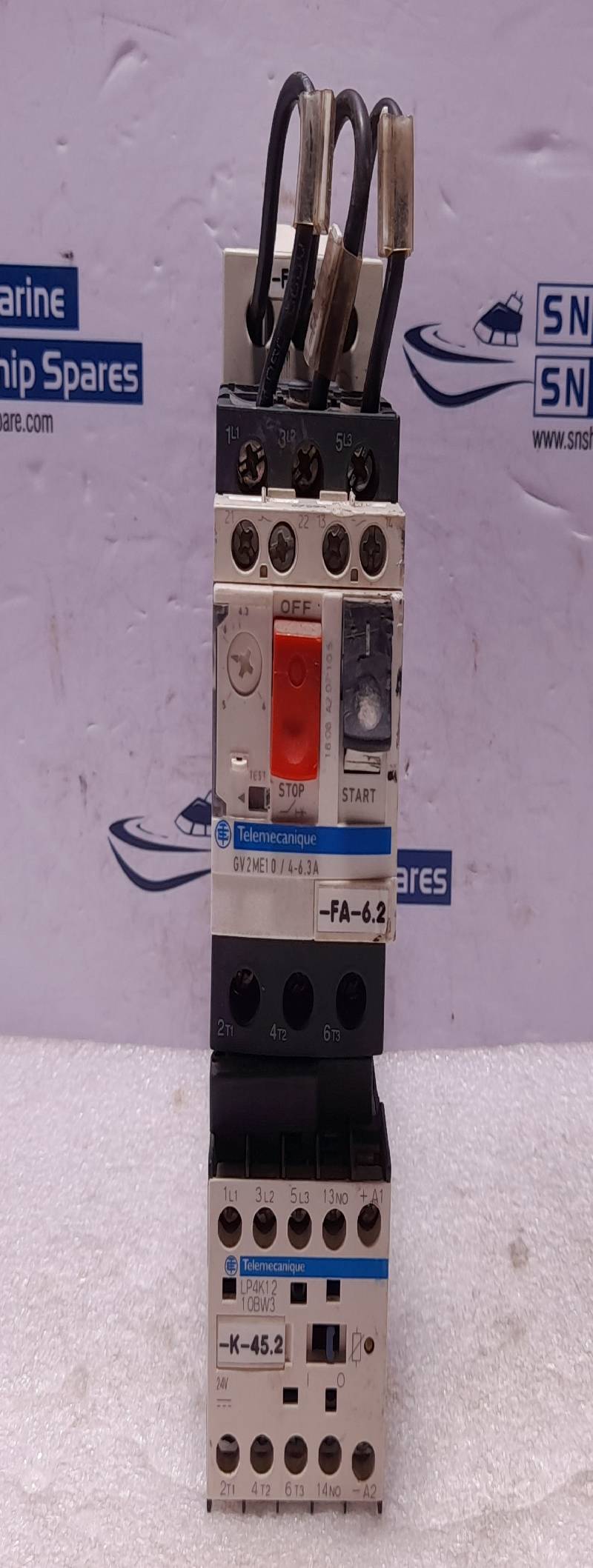 Telemecanique GV2ME10/4-6.3A Circuit Breaker With LP4K12 10BW3 Contactor 24VDC