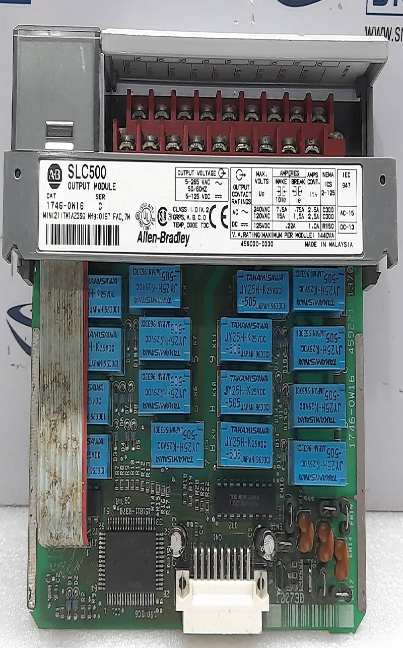 Allen Bradley SLC500 1746-OW16 Ser C Output Module 1746OW16