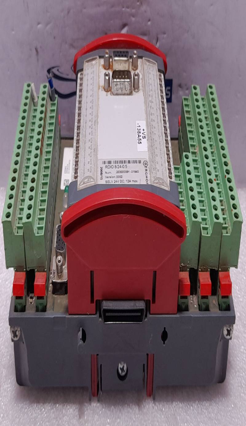BERGHOF RDIO 8/24-0, 5 Remote Digital I/O Unit SELV 24V DC 12A Max