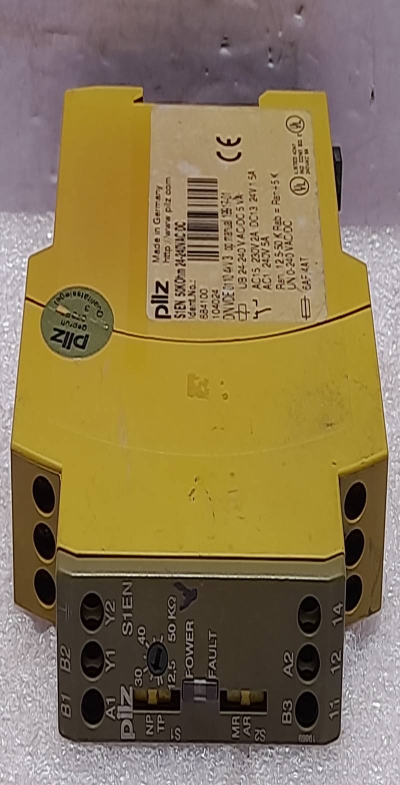 PILZ S1EN 50KOhm 24-240VAC DC Safety Relay 24-240V ACDC 5VA 884100 104024