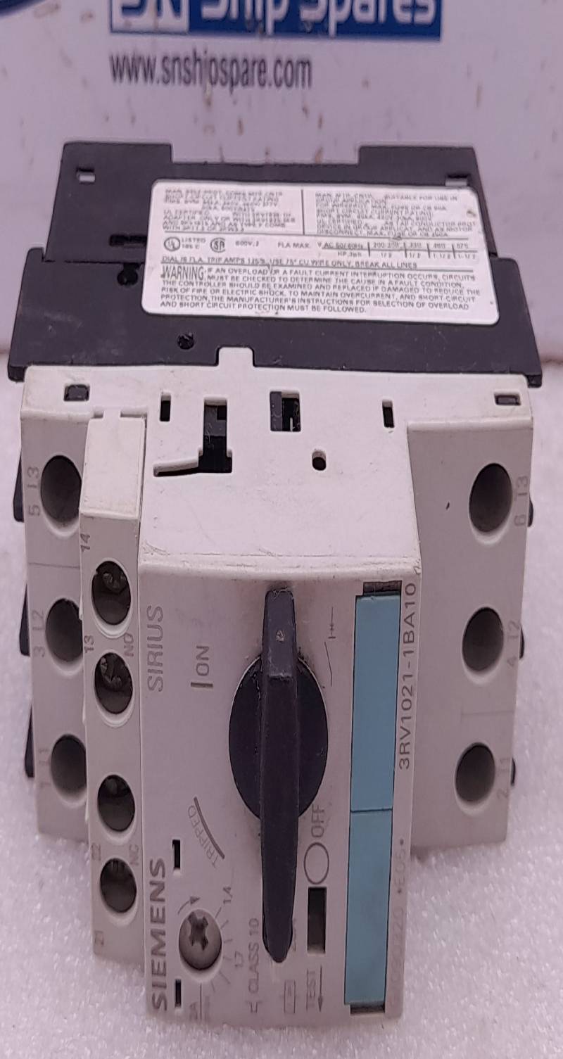 Siemens 3RV1021-1BA10 Motor Protection Circuit Breaker 1.4-2A