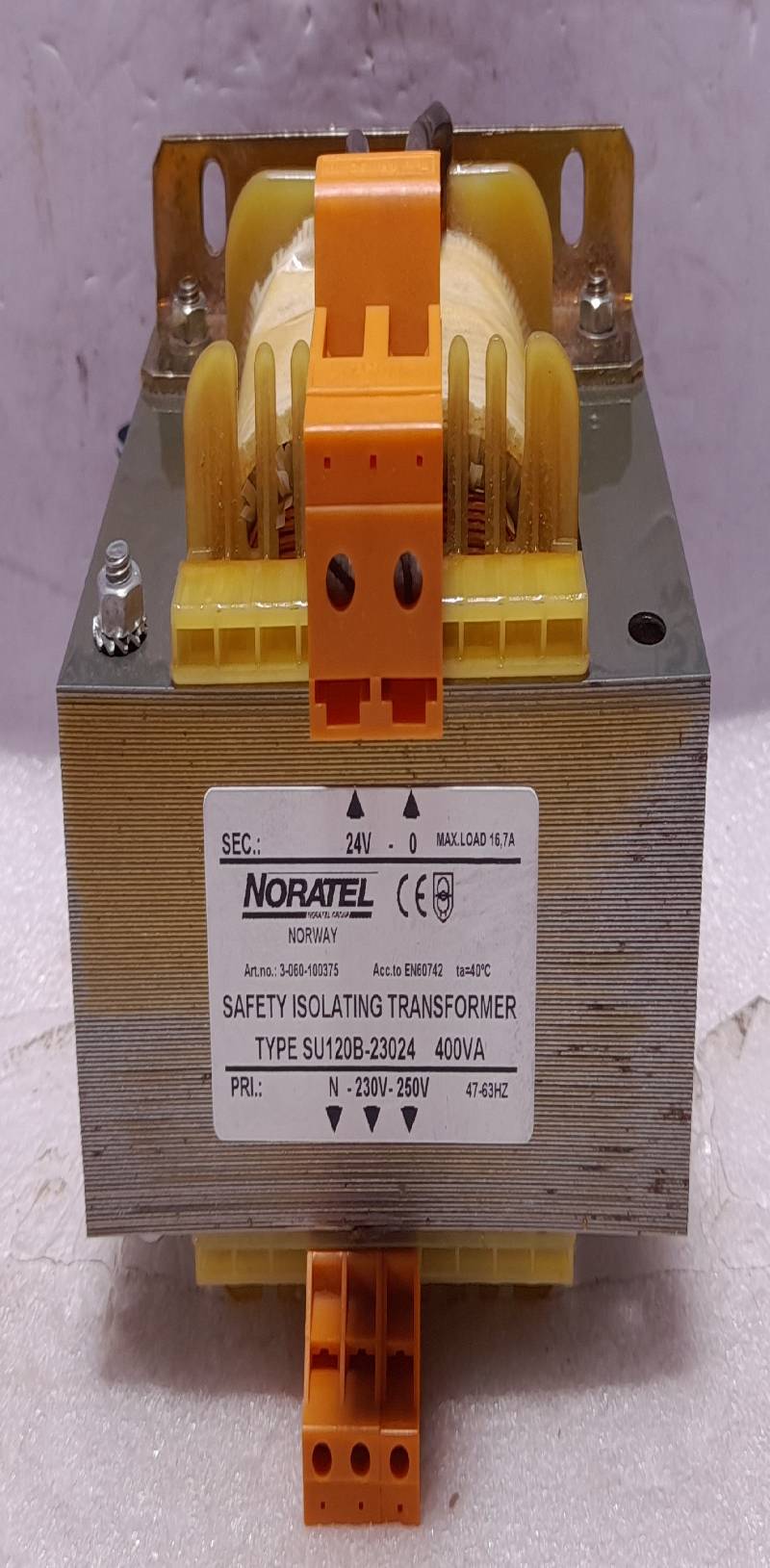 NORATEL SU120B-23024 Safety Isolating Transformer 400VA 230-250V/24V