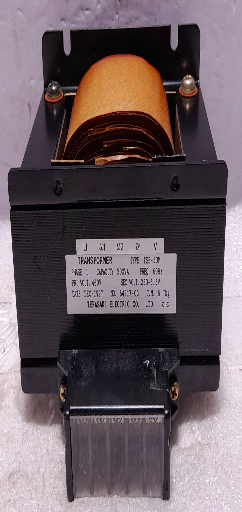 Terasaki Electric TSE-50M Transformer PHASE1 500VA Freq 60Hz 460V230-5.5V