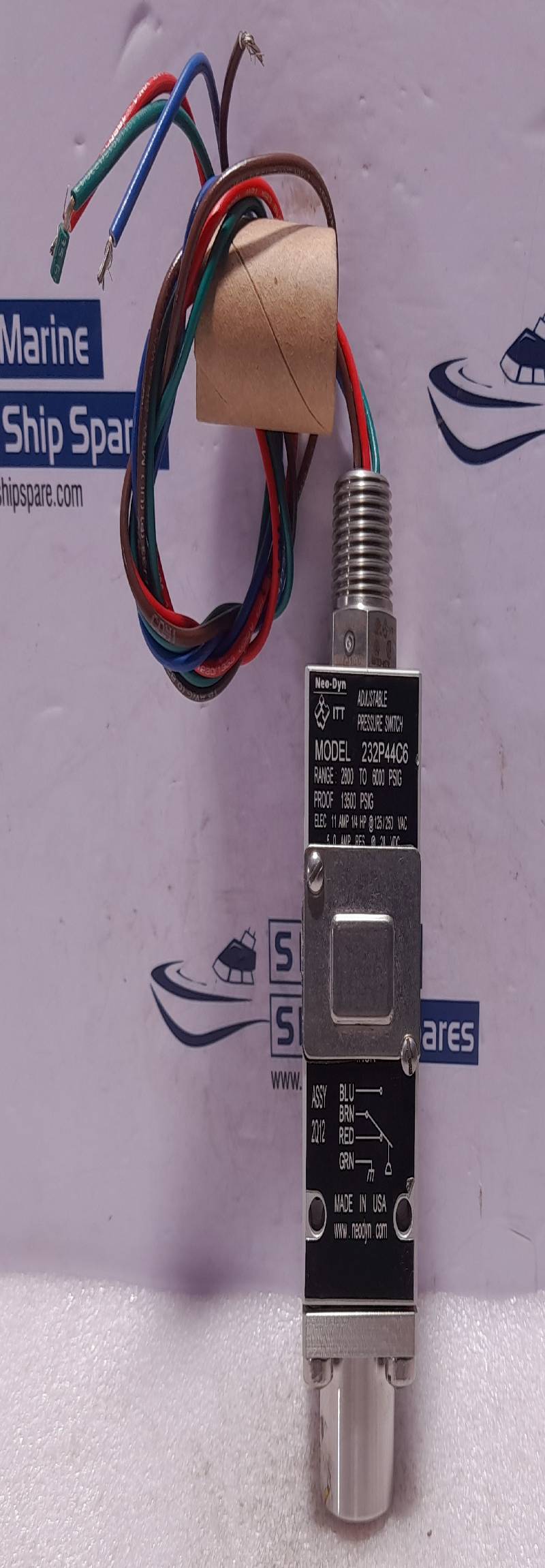 ITT Neo Dyn 232P44C6 Adjustable Pressure Switch Range 2800 To 6000 PSIG