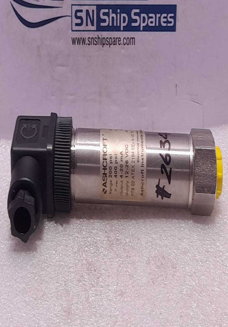  ASHCROFT KXD Pressure Transducer Range 200Psi Supply 12-26Vdc NOV 78192852