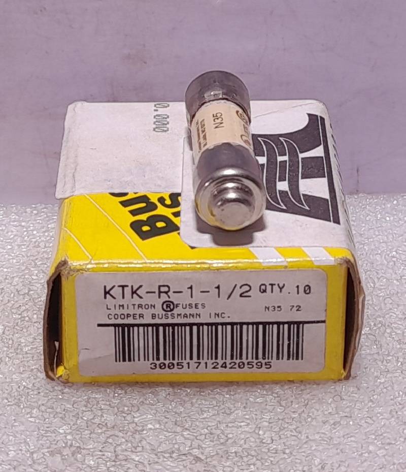 Cooper Busmann KTK-R-1-1/2 Low Voltage Industrial Fuse  10PCs In Lot