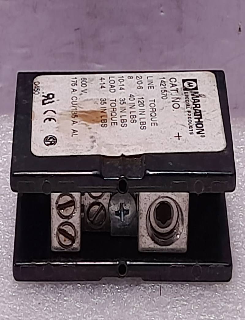 Marathon 1421570 Power Distribution Block 600V 175A CU/135A.AL