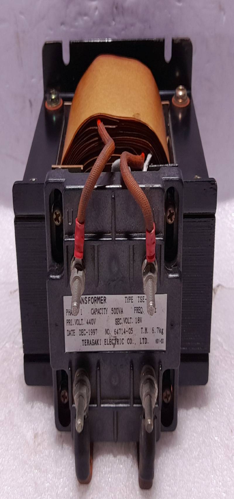 Terasaki Electric TSE-50L Current Transformer PHASE1 500VA 60Hz 440V-18V