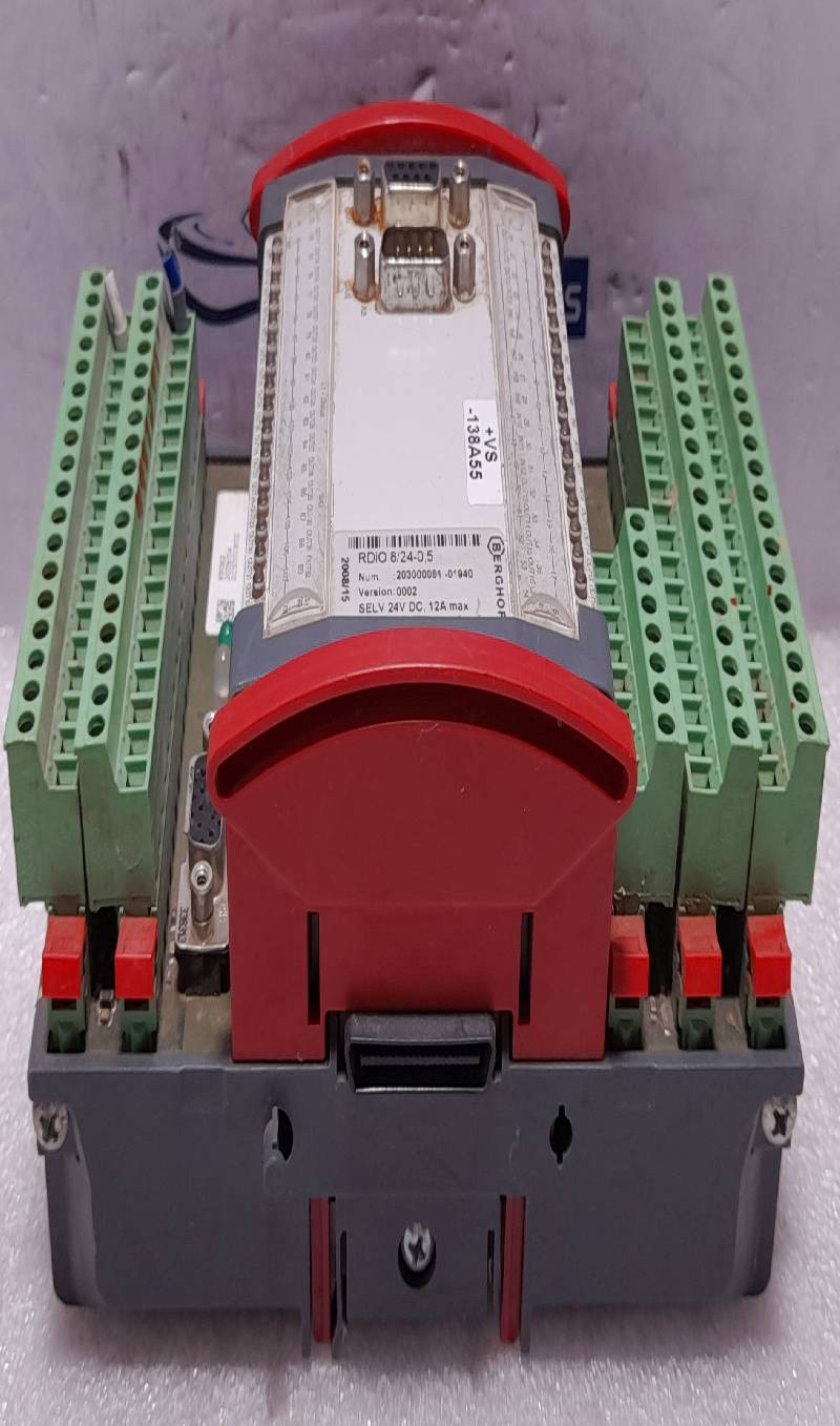 BERGHOF RDIO 8/24-0, 5 Remote Digital I/O Unit SELV 24V DC 12A Max