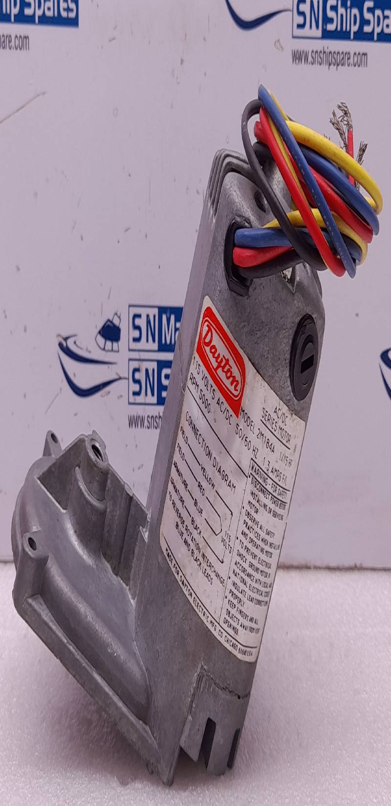 Dayton Electric 2M184A AC/DC Series Motor 115 Volts AC/DC 50/60Hz 1.3AMPS F/L