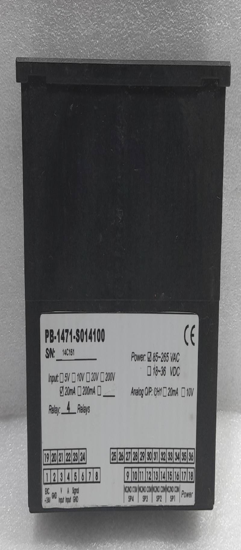 FineTek PB-1471-S014100 Microprocessor Panel Meter 85-265VAC 4Relay