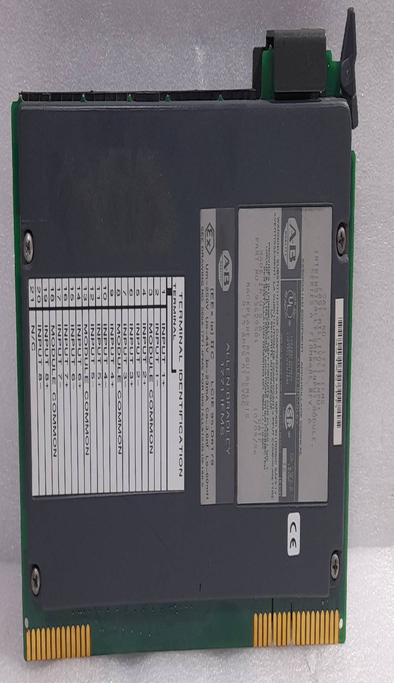 Allen Bradley 1771-IFMS Fast Millivolt Input Intrinsically Safe Input Module Rev. A