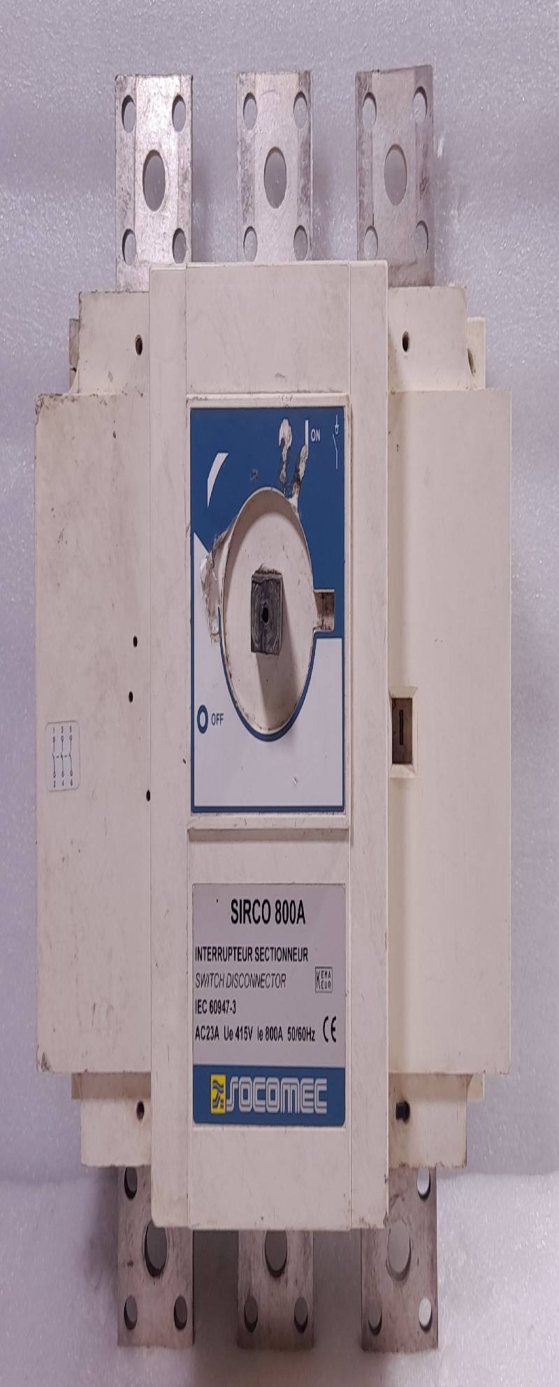 SOCOMEC SIRCO 800A Switch Disconnector AC23A Ue: 415V Ie: 800A 50/60Hz
