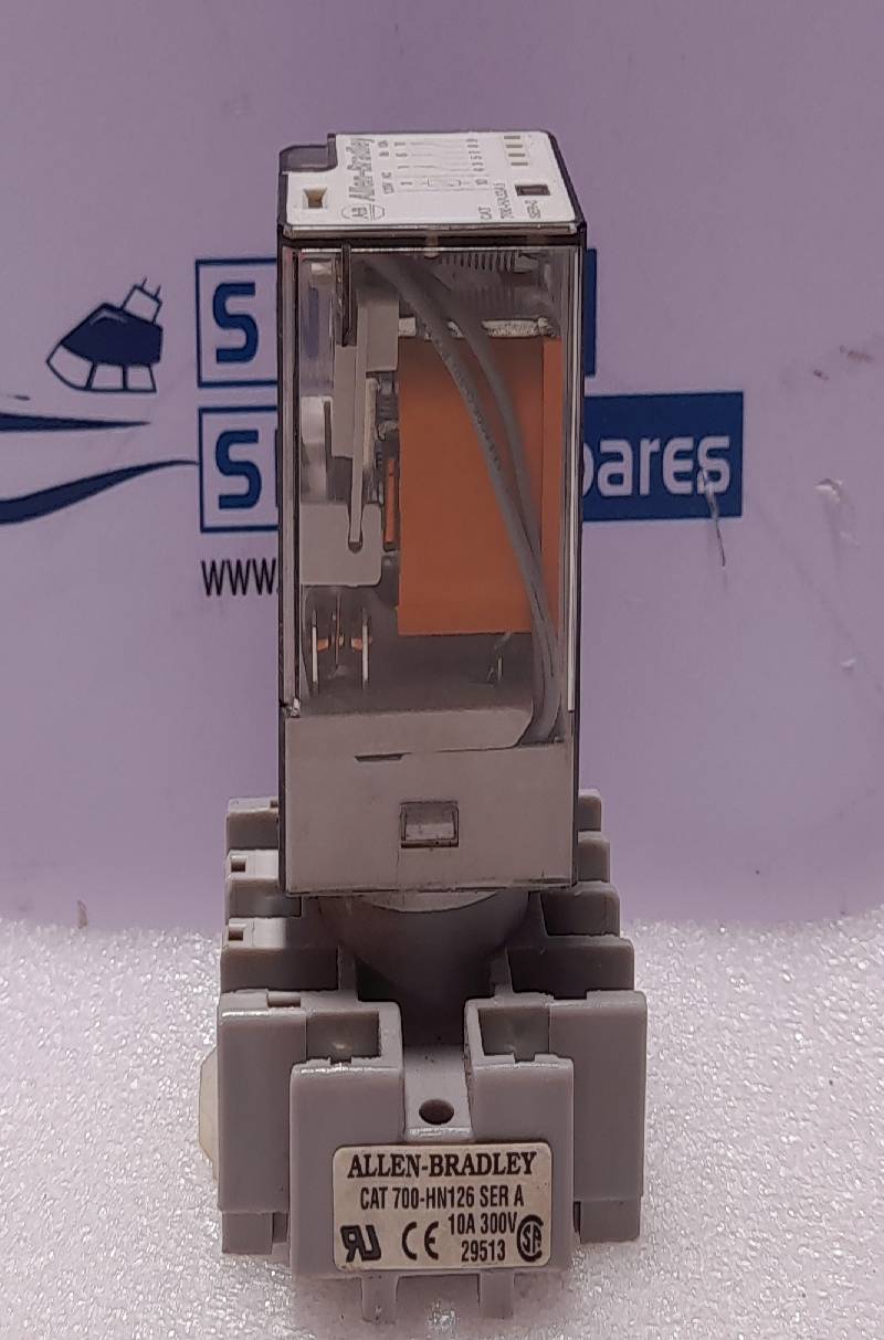 Allen Bradley 700HN126 Base Socket With Allen Bradley 700-HA33A1 Electrical Relay
